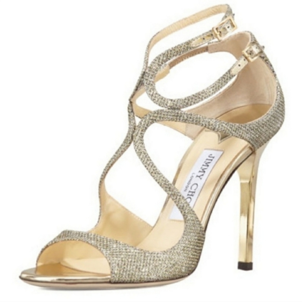 Jimmy Choo Lang Heel in light bronze 37